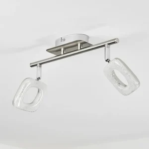 hofstein Plafonnier Villenauxe LED Chrome, Nickel mat, 2 lumières* Lampes Modernes