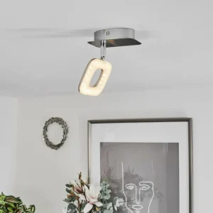 hofstein Plafonnier Villenauxe LED Chrome, Nickel mat, 1 lumière* Lampes Modernes