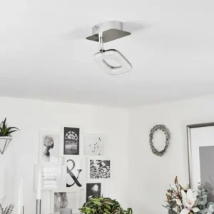 hofstein Plafonnier Villenauxe LED Chrome, Nickel mat, 1 lumière* Lampes Modernes