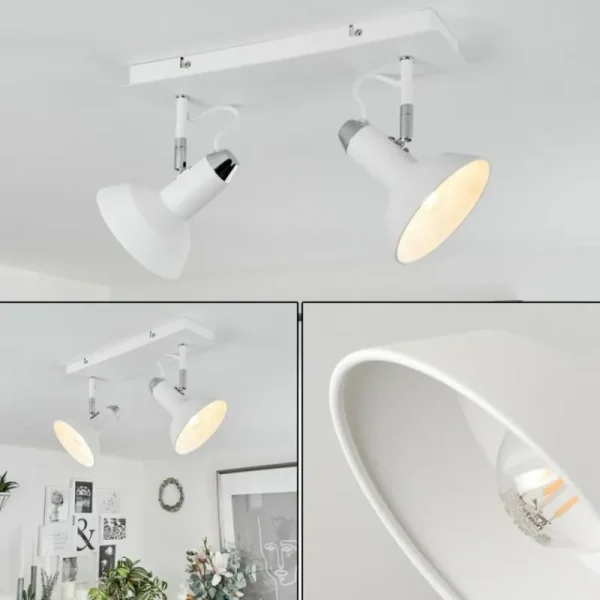 hofstein Plafonnier Vouzy Blanc, 2 lumières* Lampes Modernes
