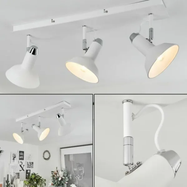 hofstein Plafonnier Vouzy Blanc, 3 lumières* Lampes Modernes