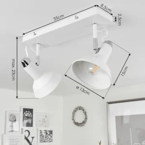 hofstein Plafonnier Vouzy Blanc, 2 lumières* Lampes Modernes