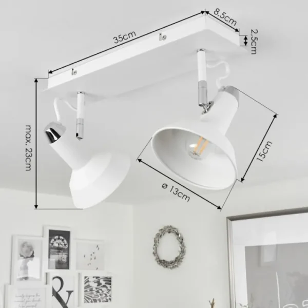 hofstein Plafonnier Vouzy Blanc, 2 lumières* Lampes Modernes