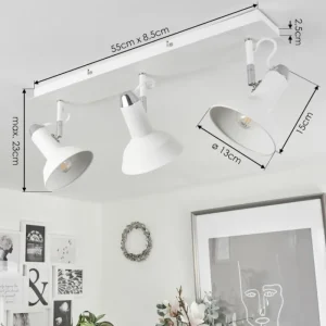 hofstein Plafonnier Vouzy Blanc, 3 lumières* Lampes Modernes