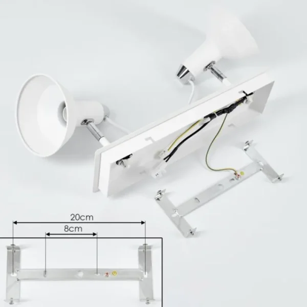 hofstein Plafonnier Vouzy Blanc, 2 lumières* Lampes Modernes