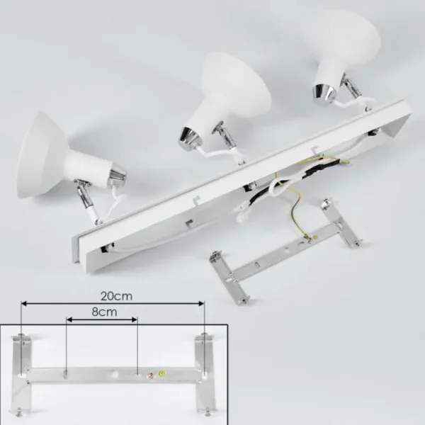 hofstein Plafonnier Vouzy Blanc, 3 lumières* Lampes Modernes