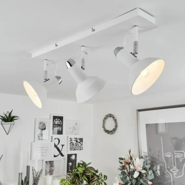 hofstein Plafonnier Vouzy Blanc, 3 lumières* Lampes Modernes