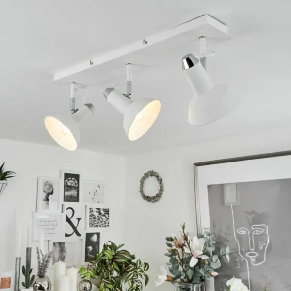 hofstein Plafonnier Vouzy Blanc, 3 lumières* Lampes Modernes