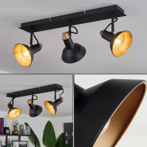 hofstein Plafonnier Vouzy Noir, 3 lumières* Lampes Modernes