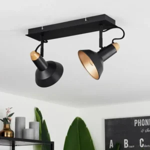 hofstein Plafonnier Vouzy Noir, 2 lumières* Lampes Modernes