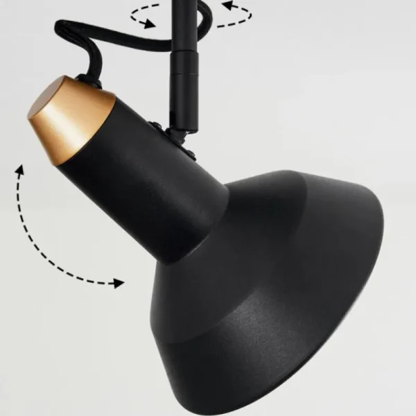 hofstein Plafonnier Vouzy Noir, 3 lumières* Lampes Modernes