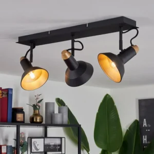 hofstein Plafonnier Vouzy Noir, 3 lumières* Lampes Modernes