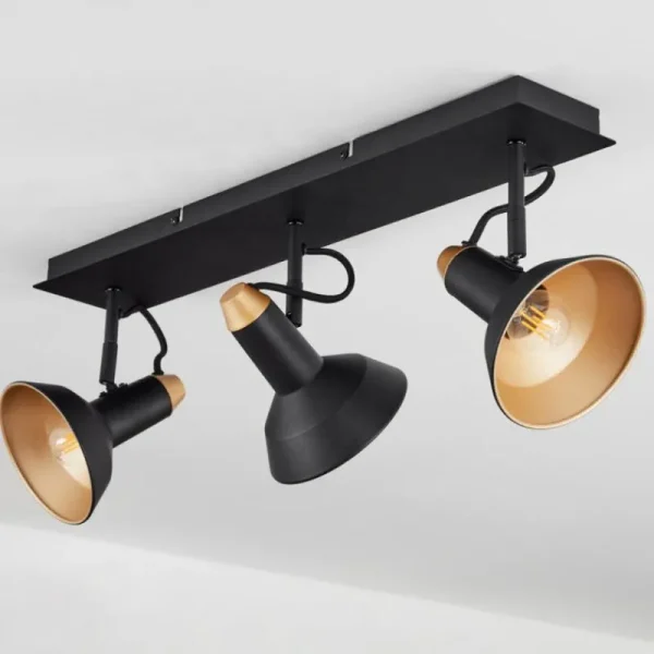 hofstein Plafonnier Vouzy Noir, 3 lumières* Lampes Modernes