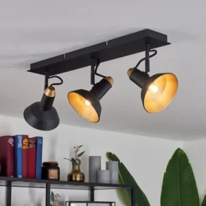 hofstein Plafonnier Vouzy Noir, 3 lumières* Lampes Modernes