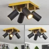hofstein Plafonnier Zuoz Laiton, Noir, 4 lumières* Lampes Modernes