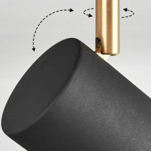 hofstein Plafonnier Zuoz Laiton, Noir, 4 lumières* Lampes Modernes