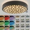 hofstein Plafonnier Agodim LED Noir, Blanc, 1 lumière, Télécommandes, Changeur de couleurs* Lampes Modernes