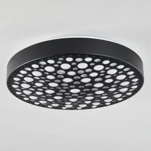 hofstein Plafonnier Agodim LED Noir, Blanc, 1 lumière, Télécommandes, Changeur de couleurs* Lampes Modernes