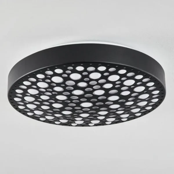 hofstein Plafonnier Agodim LED Noir, Blanc, 1 lumière, Télécommandes, Changeur de couleurs* Lampes Modernes