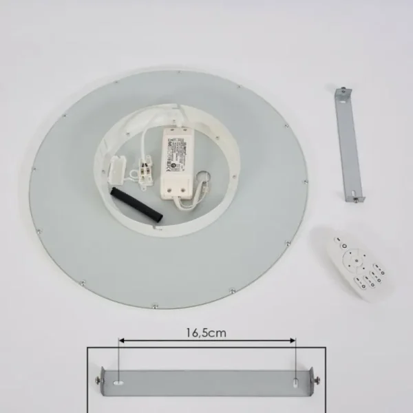 hofstein Plafonnier Ailik LED Blanc, 1 lumière, Télécommandes* Lampes Modernes