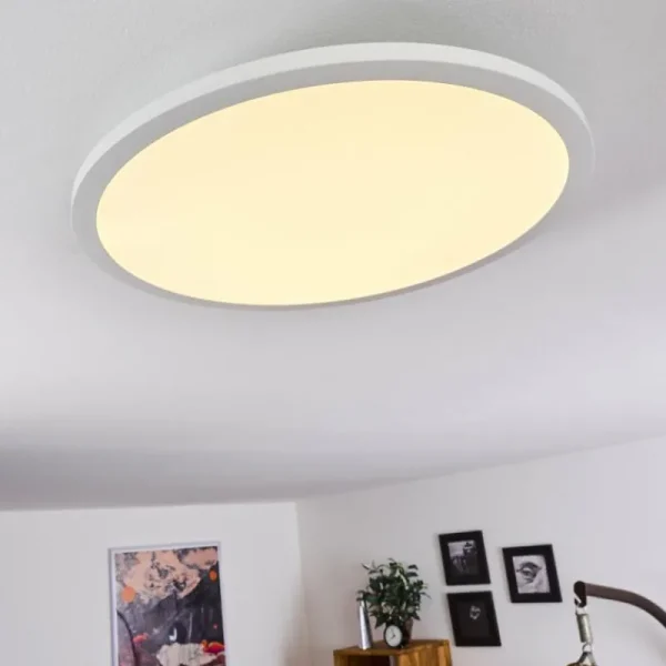 hofstein Plafonnier Ailik LED Blanc, 1 lumière, Télécommandes* Lampes Modernes