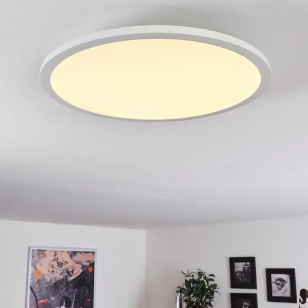 hofstein Plafonnier Ailik LED Blanc, 1 lumière, Télécommandes* Lampes Modernes