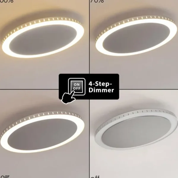 hofstein Plafonnier Aitrach LED Argenté, 1 lumière* Lampes Modernes