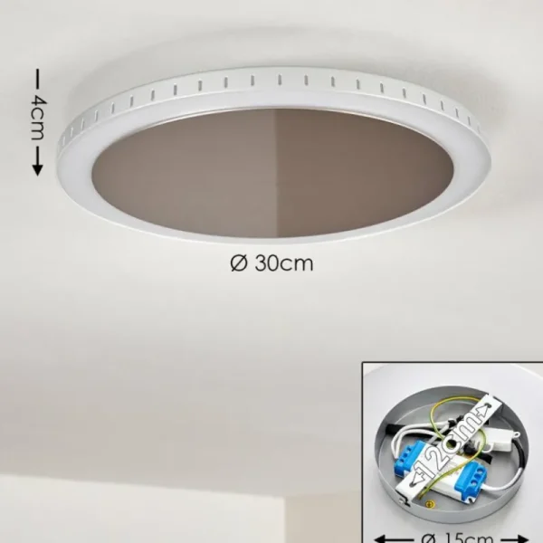 hofstein Plafonnier Aitrach LED Argenté, 1 lumière* Lampes Modernes