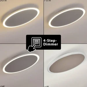 hofstein Plafonnier Aitrach LED Argenté, Blanc, 1 lumière* Lampes Modernes