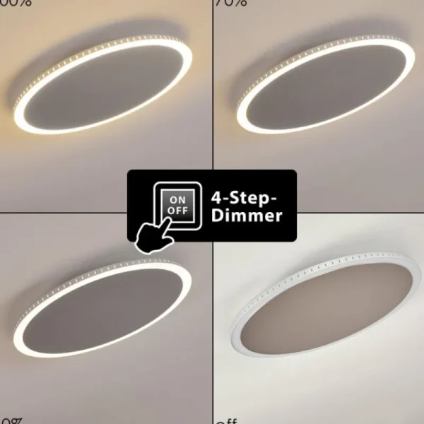 hofstein Plafonnier Aitrach LED Argenté, Blanc, 1 lumière* Lampes Modernes