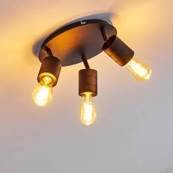 hofstein Plafonnier Ajaccio Noir, 3 lumières* Lampes Modernes