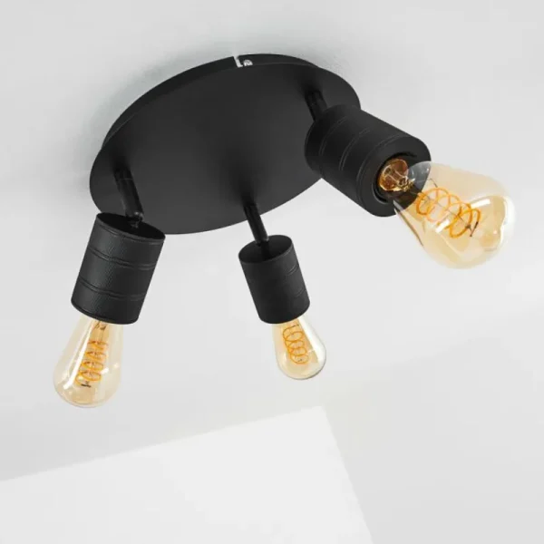 hofstein Plafonnier Ajaccio Noir, 3 lumières* Lampes Modernes