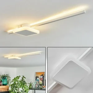 hofstein Plafonnier Amdal LED Blanc, 2 lumières* Lampes Modernes