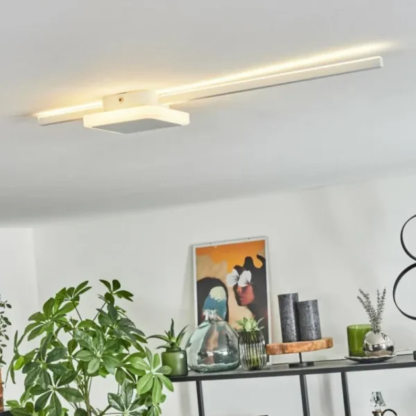hofstein Plafonnier Amdal LED Blanc, 2 lumières* Lampes Modernes