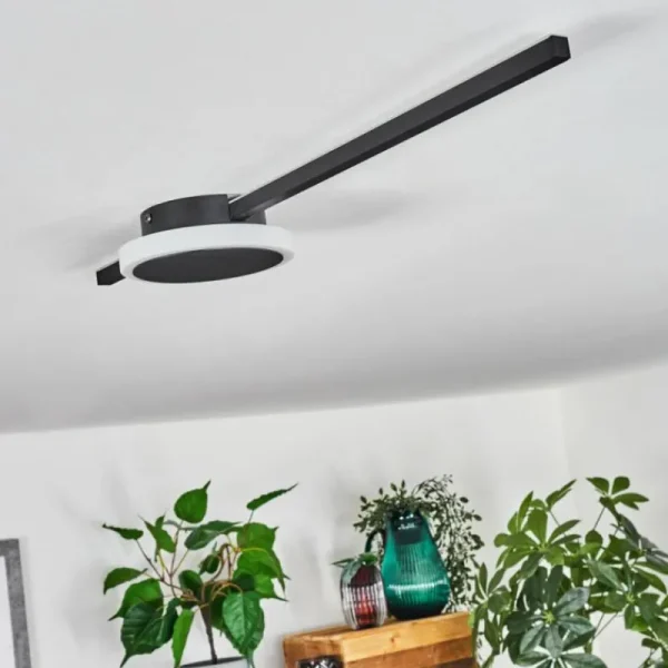 hofstein Plafonnier Amdal LED Noir, 2 lumières* Lampes Modernes