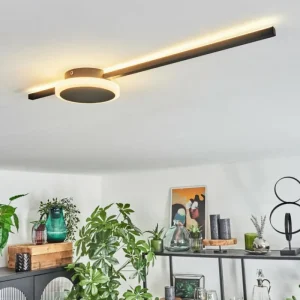 hofstein Plafonnier Amdal LED Noir, 2 lumières* Lampes Modernes