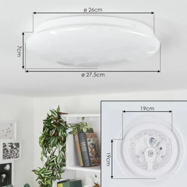 hofstein Plafonnier Antigo Blanc, 1 lumière* Lampes Modernes