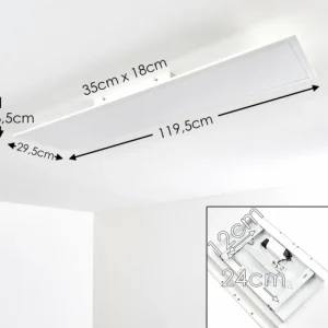 hofstein Plafonnier Antria LED Blanc, 1 lumière, Télécommandes, Changeur de couleurs* Lampes Modernes