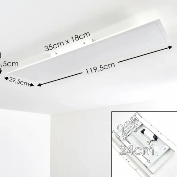 hofstein Plafonnier Antria LED Blanc, 1 lumière, Télécommandes, Changeur de couleurs* Lampes Modernes