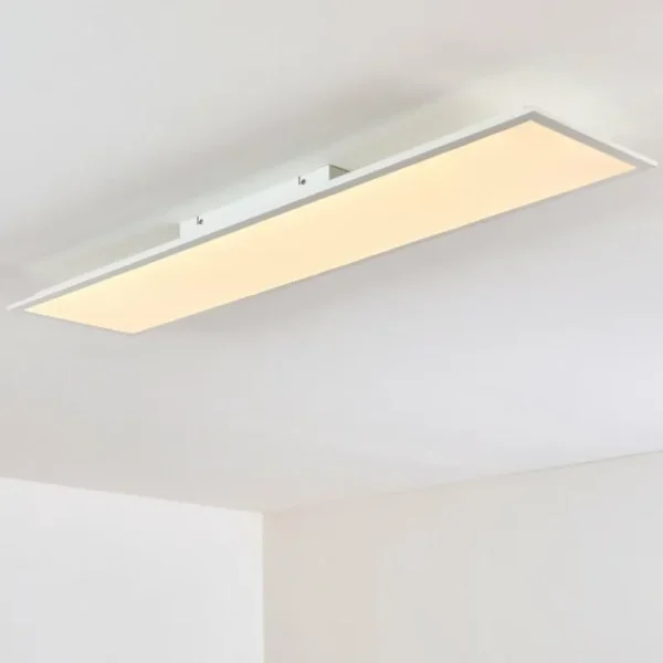 hofstein Plafonnier Antria LED Blanc, 1 lumière, Télécommandes, Changeur de couleurs* Lampes Modernes