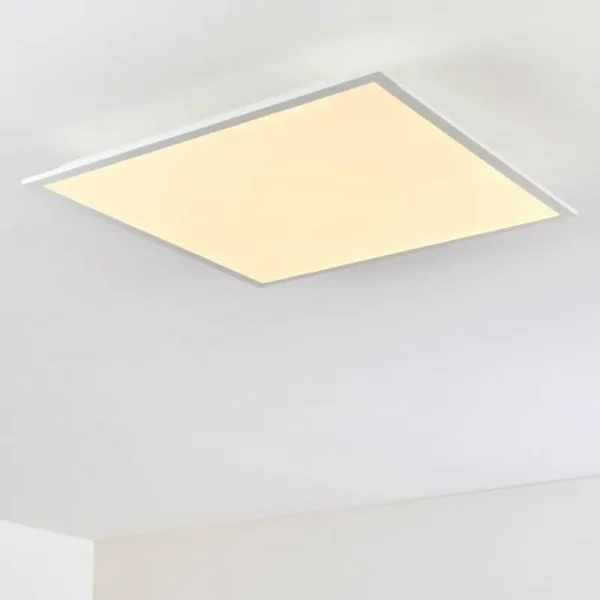 hofstein Plafonnier Antria LED Blanc, 1 lumière, Télécommandes, Changeur de couleurs* Lampes Modernes