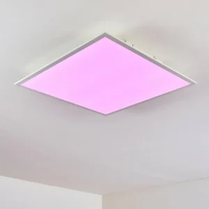 hofstein Plafonnier Antria LED Blanc, 1 lumière, Télécommandes, Changeur de couleurs* Lampes Modernes