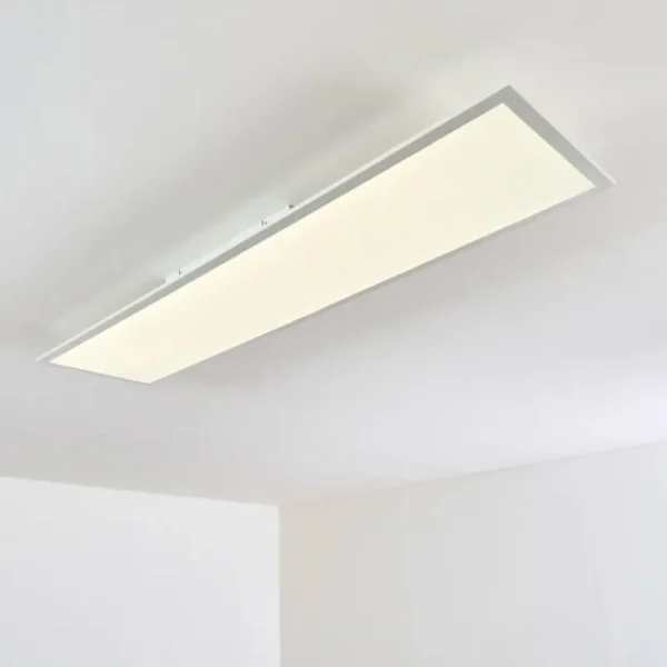 hofstein Plafonnier Antria LED Blanc, 1 lumière, Télécommandes, Changeur de couleurs* Lampes Modernes