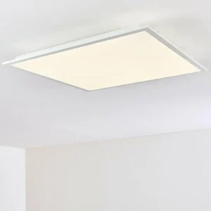 hofstein Plafonnier Antria LED Blanc, 1 lumière, Télécommandes, Changeur de couleurs* Lampes Modernes