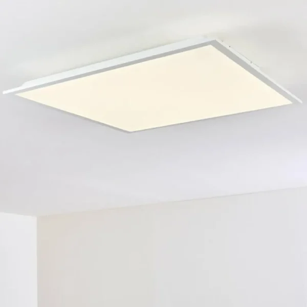 hofstein Plafonnier Antria LED Blanc, 1 lumière, Télécommandes, Changeur de couleurs* Lampes Modernes