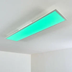 hofstein Plafonnier Antria LED Blanc, 1 lumière, Télécommandes, Changeur de couleurs* Lampes Modernes