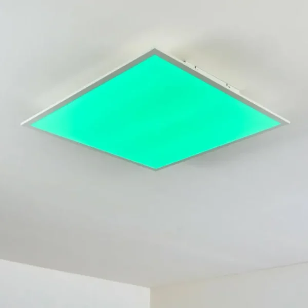 hofstein Plafonnier Antria LED Blanc, 1 lumière, Télécommandes, Changeur de couleurs* Lampes Modernes