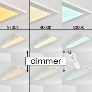 hofstein Plafonnier Antria LED Blanc, 1 lumière, Télécommandes, Changeur de couleurs* Lampes Modernes