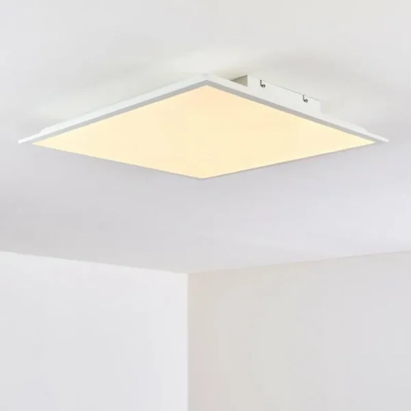 hofstein Plafonnier Antria LED Blanc, 1 lumière, Télécommandes, Changeur de couleurs* Lampes Modernes