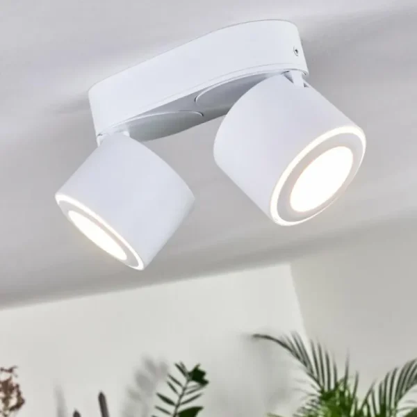 hofstein Plafonnier Appleton LED Blanc, 2 lumières* Lampes Modernes